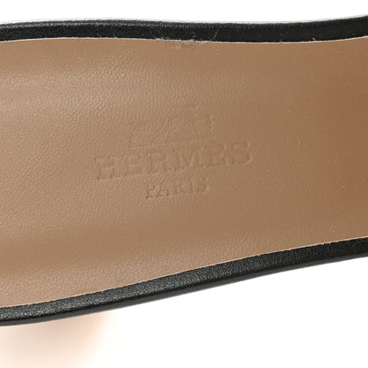 Hermes Calfskin Oasis Sandals 41.5 Black 7 of 9