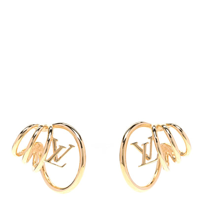 Louis Vuitton Stellar LV Hoop Cuff Earrings Gold 1 of 4