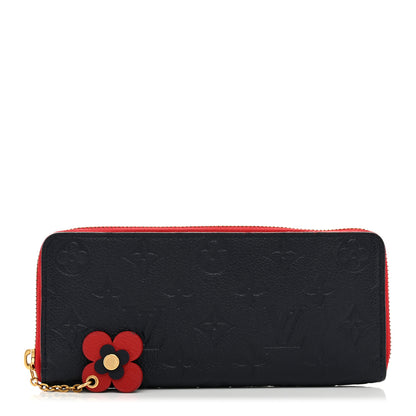 Louis Vuitton Empreinte Blooming Flowers Clemence Wallet Marine Rouge 1 of 7