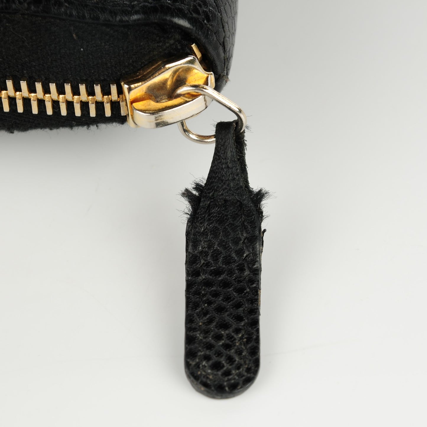 Caviar Quilted Large Gusset Zip Around Wallet Black