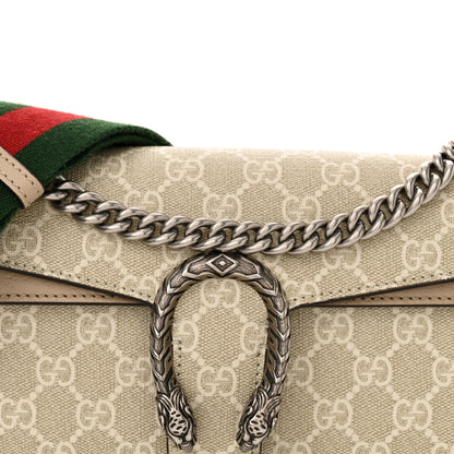 Gucci GG Supreme Monogram Textured Dollar Calfskin Dionysus Small Shoulder Bag Beige Mystic White Oatmeal 8 of 10