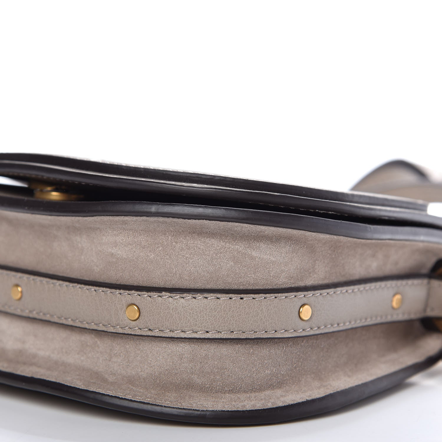 Chloe Calfskin Suede Small Nile Bracelet Bag Motty Grey 7 of 10