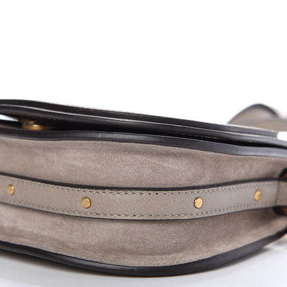 Chloe Calfskin Suede Small Nile Bracelet Bag Motty Grey 7 of 10