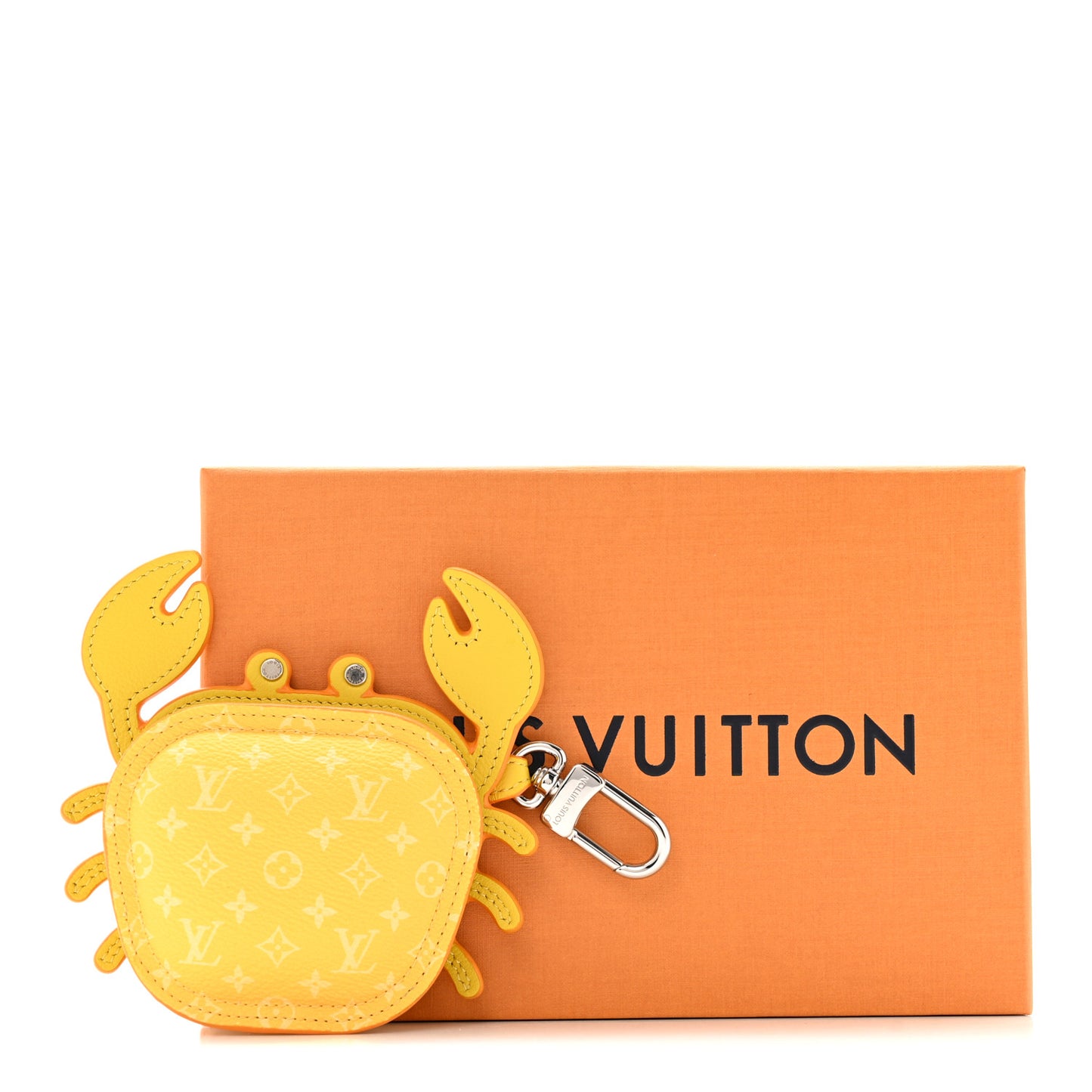 Monogram Crab Bag Charm Yellow