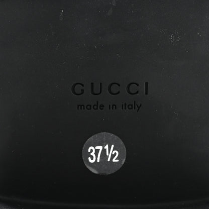 Gucci Nappa Cordovan Lux GG Matelasse Buckled Platform Lug Sole 60mm Loafers 37.5 Black 7 of 16
