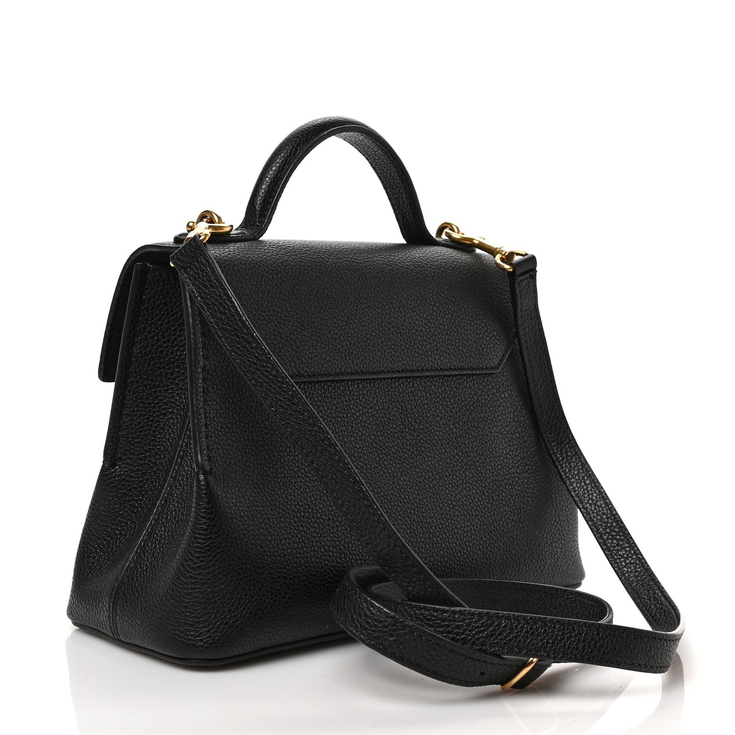 Small Classic Grain Calfskin Mini Seaton Black