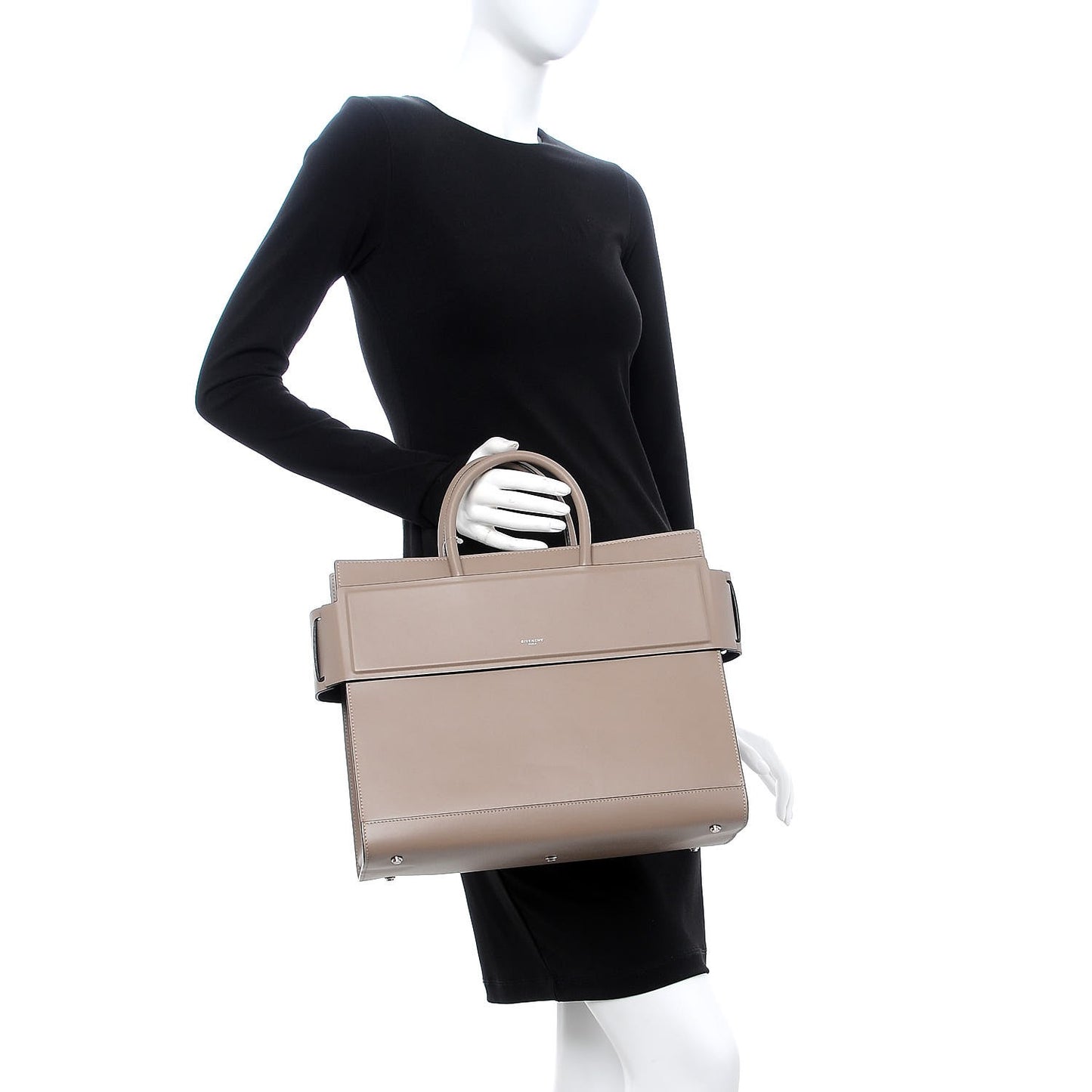 Smooth Calfskin Medium Horizon Satchel Mastic