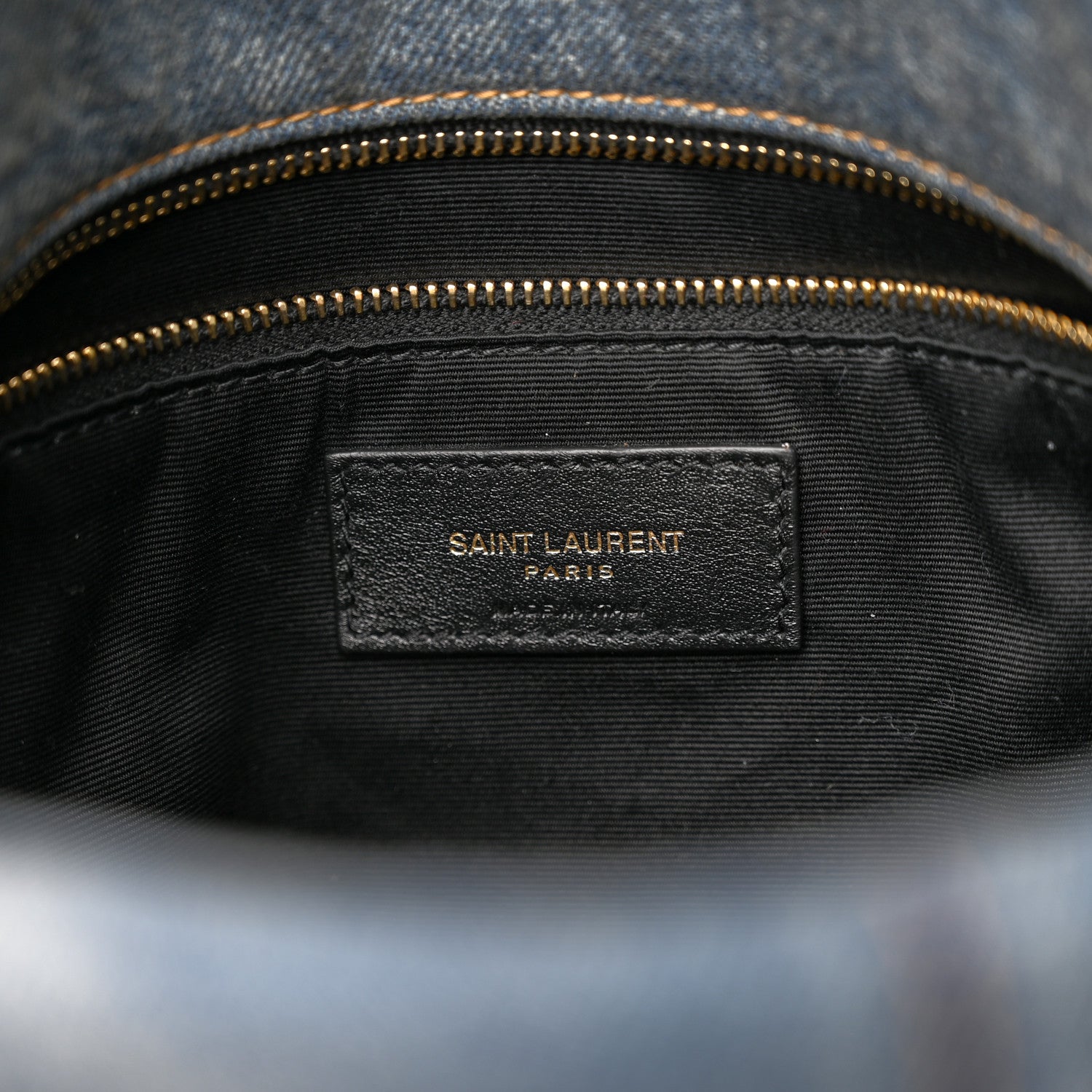 Saint Laurent Denim Quilted Medium Loulou Puffer Monogram Chain Satchel Blue Cinnamon 6 of 10
