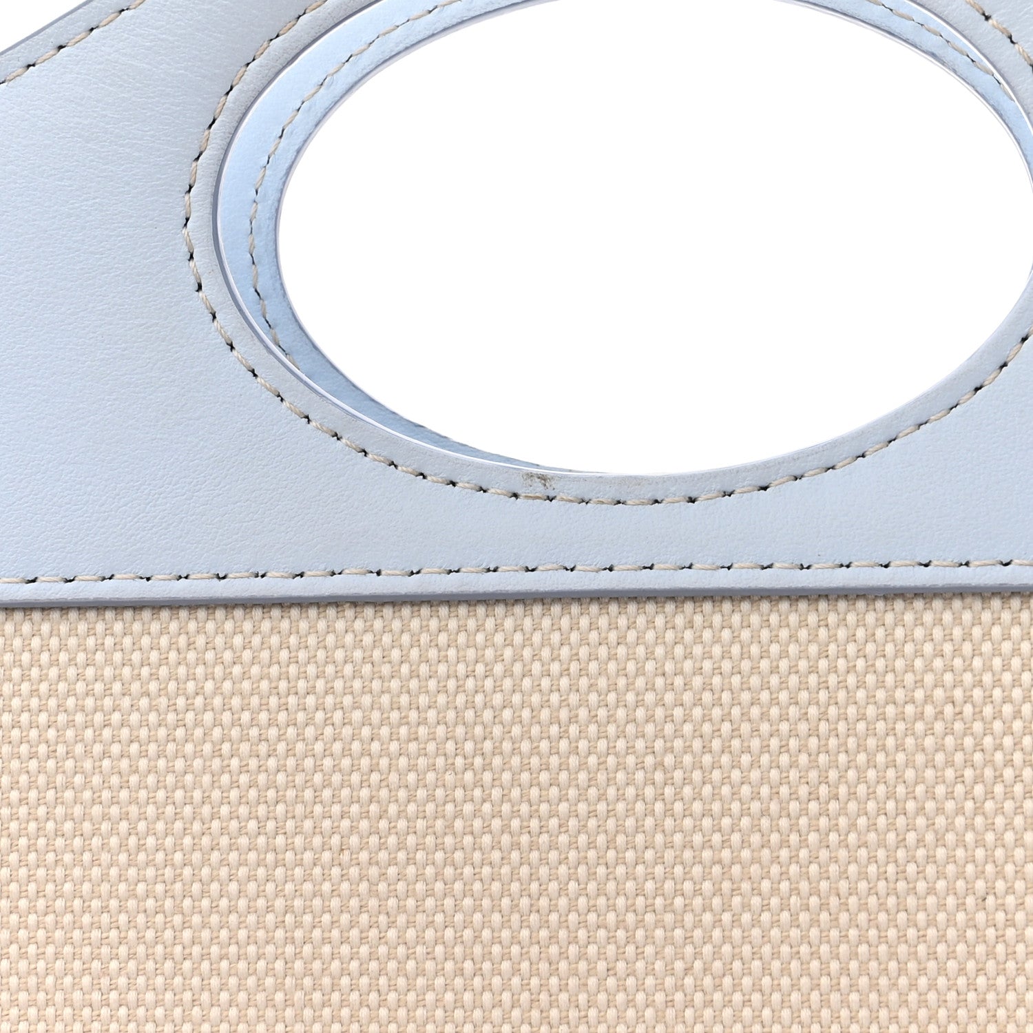 Burberry Canvas Smooth Calfskin Two Tone Mini Pocket Bag Natural Pale Blue 14 of 14
