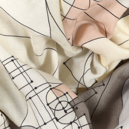 Hermes Cashmere Silk Echec Au Roi Shawl 140 5 of 6