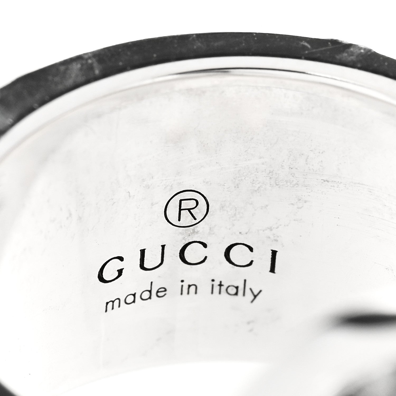 Gucci Sterling Silver Grey Diamond GucciGhost Ghost Ring 48 4.5 4 of 7