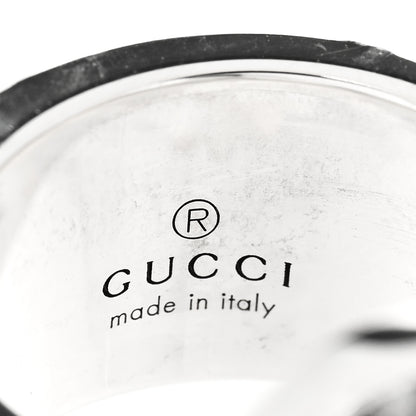 Gucci Sterling Silver Grey Diamond GucciGhost Ghost Ring 48 4.5 4 of 7