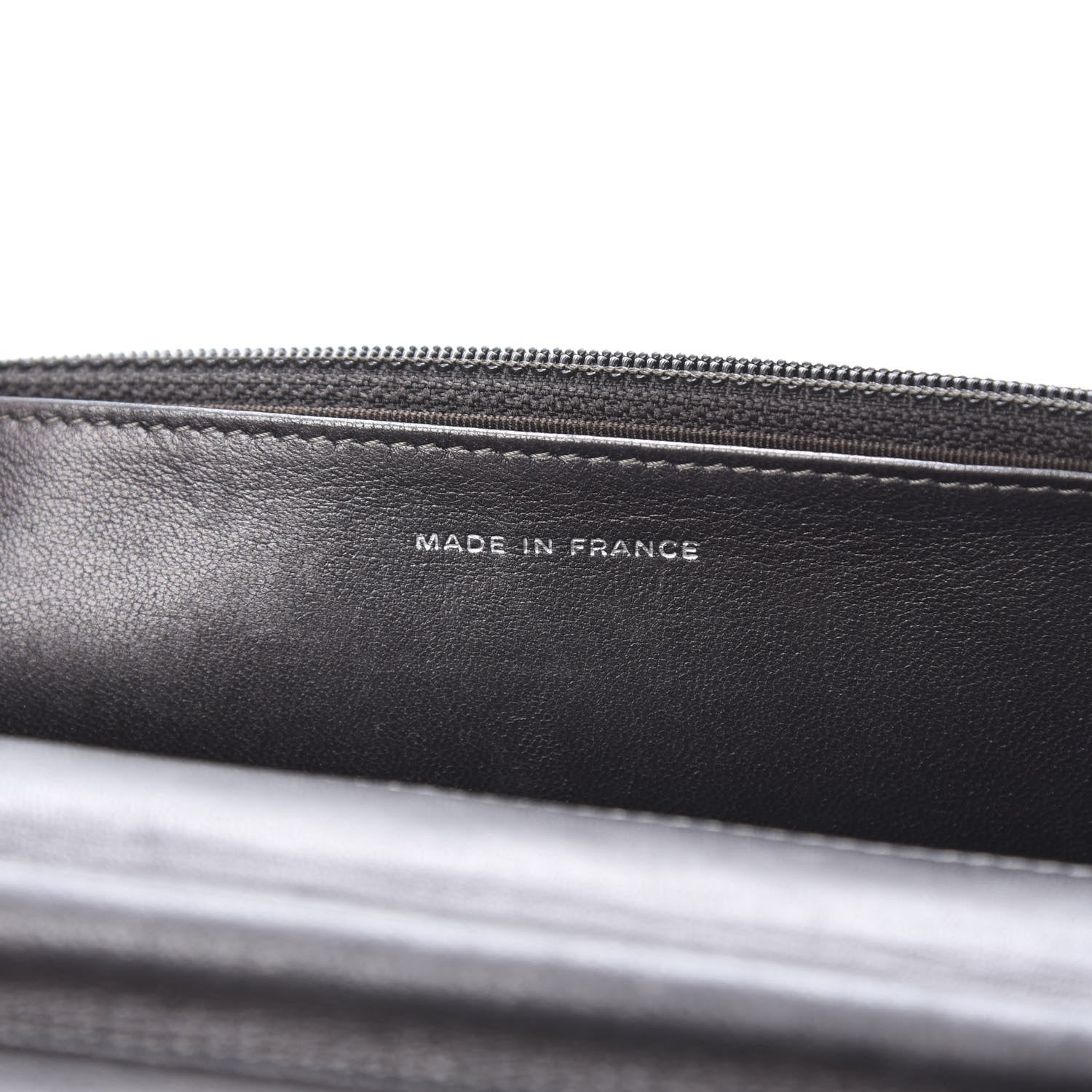 Chanel Iridescent Lambskin Quilted Wallet On Chain WOC Grey 7 of 15