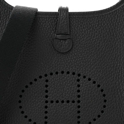 Hermes Taurillon Clemence Evelyne TPM Black 8 of 11