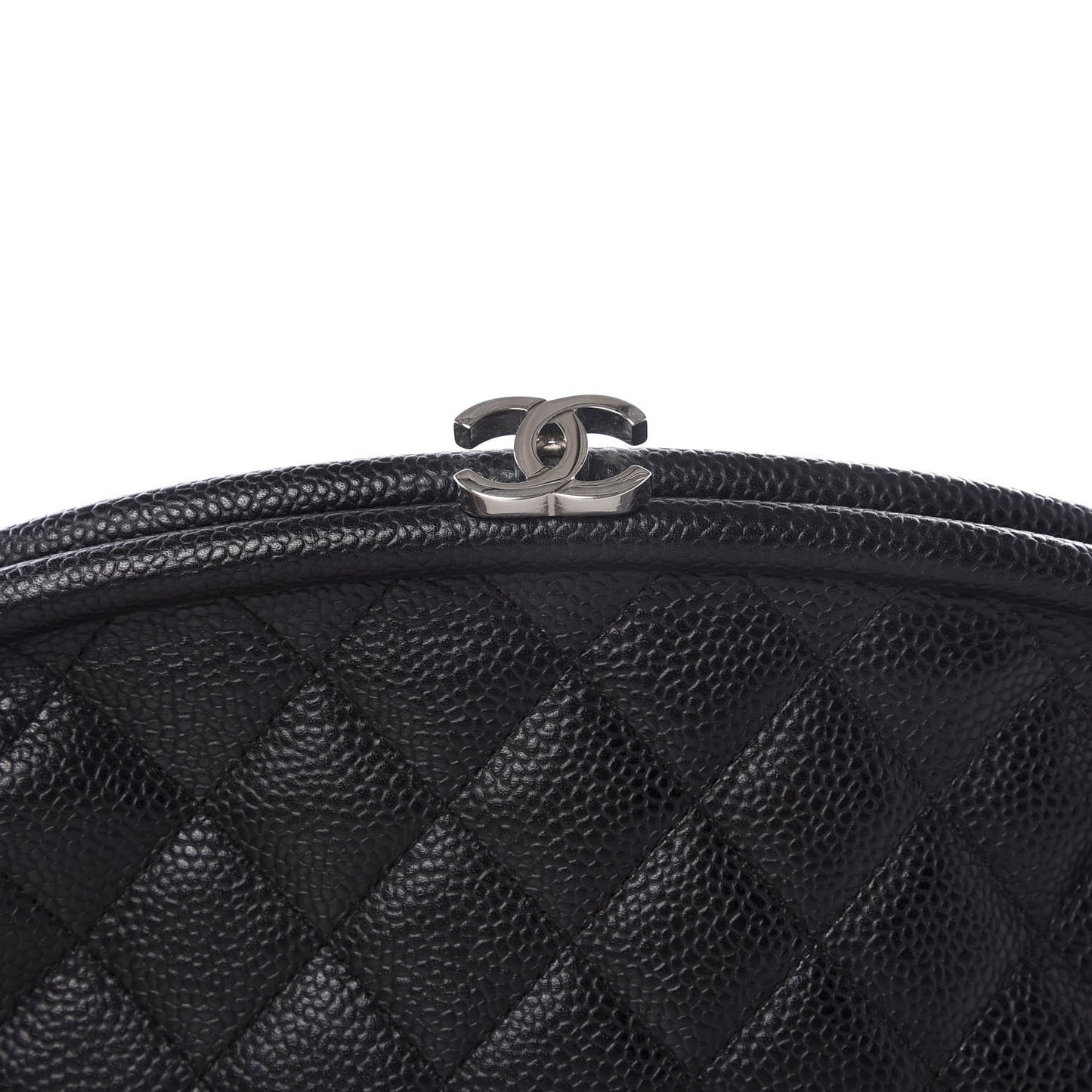 Caviar Quilted Timeless Clutch Black
