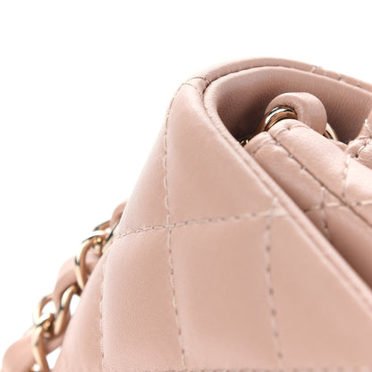 Chanel Lambskin Quilted Mini Rectangular Flap Beige 9 of 9
