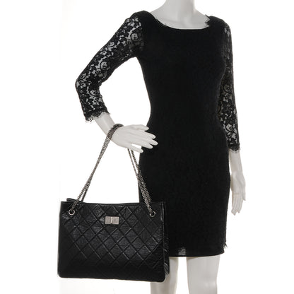 Chanel Aged Calfskin Reissue 2.55 Tote Black 2 of 7