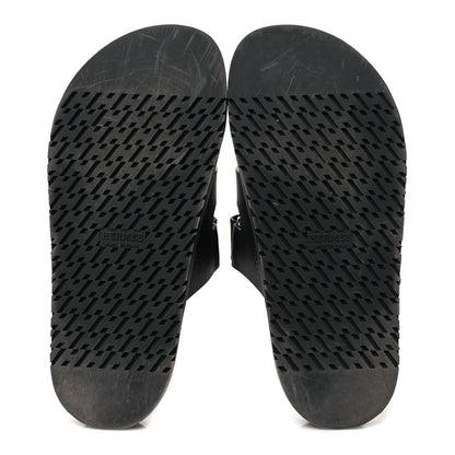 Hermes Calfskin Womens Chypre Sandals 36 Black 6 of 10