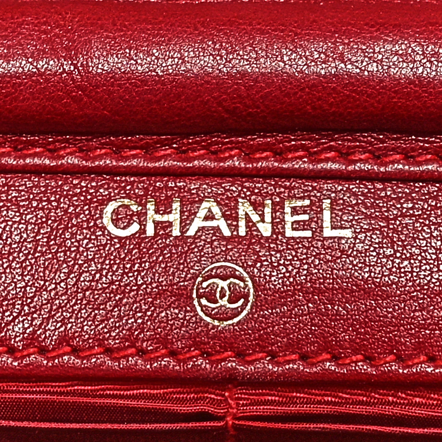 Chanel Patent Timeless CC Wallet On Chain WOC Red 6 of 12