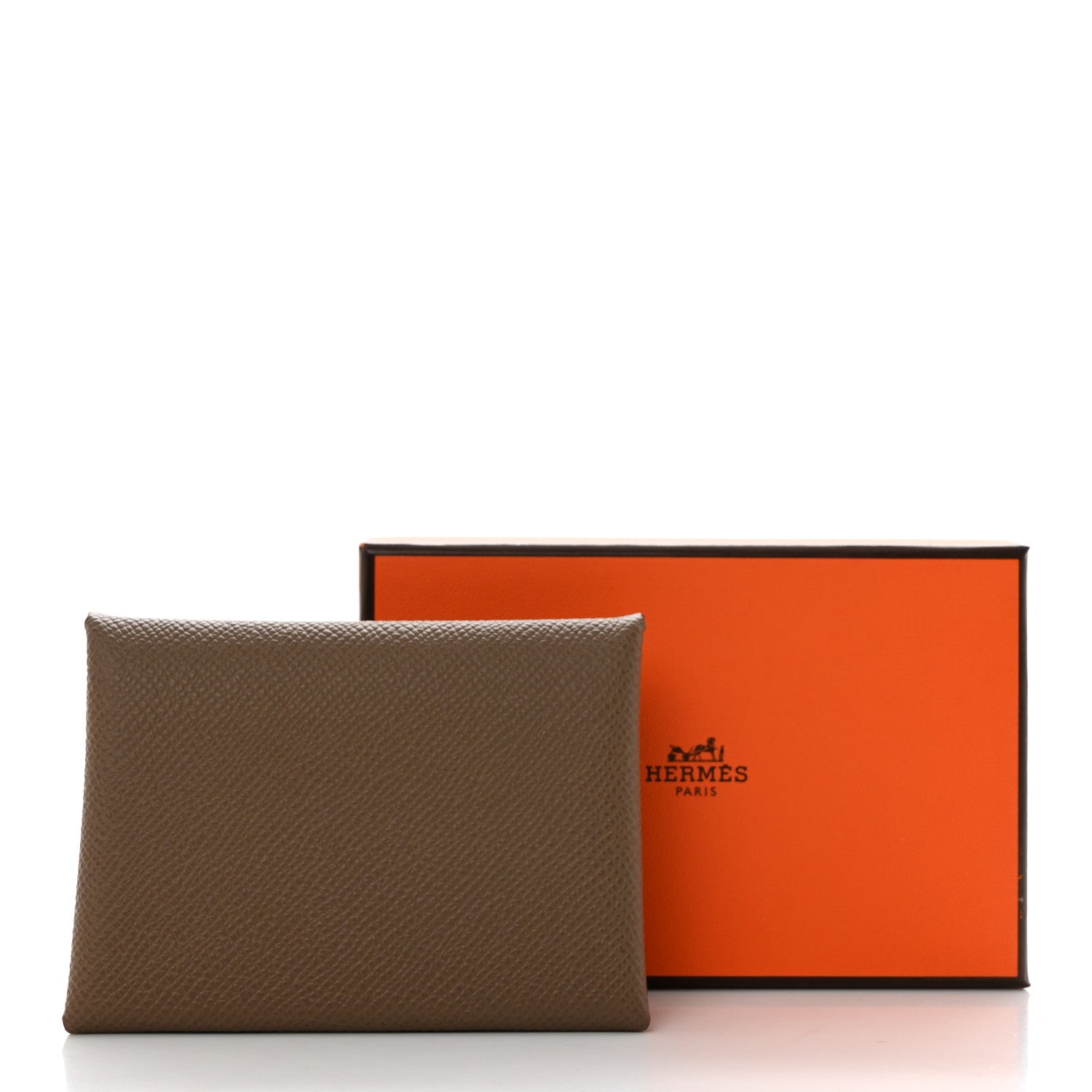 Hermes Epsom Calvi Duo Card Case Etoupe 8 of 8