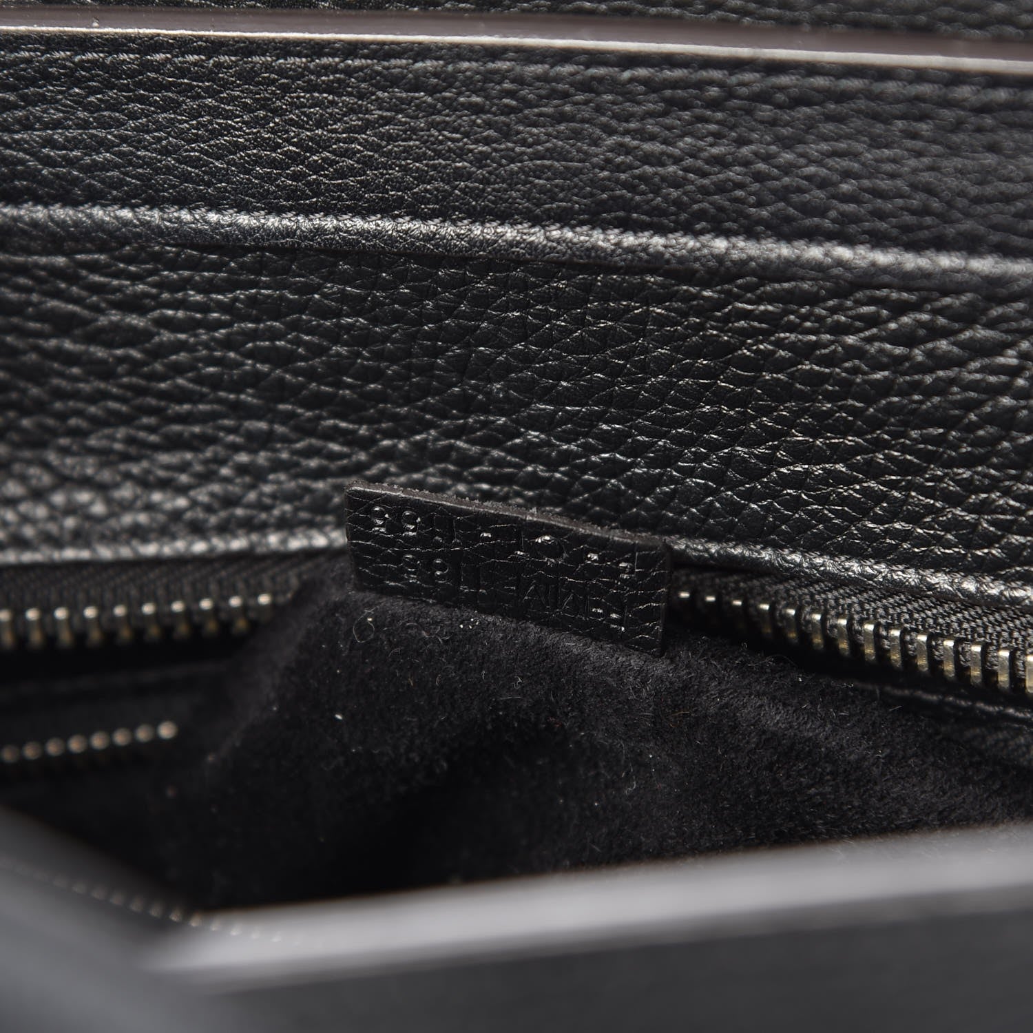 Celine Drummed Calfskin Micro Luggage Black 8 of 8