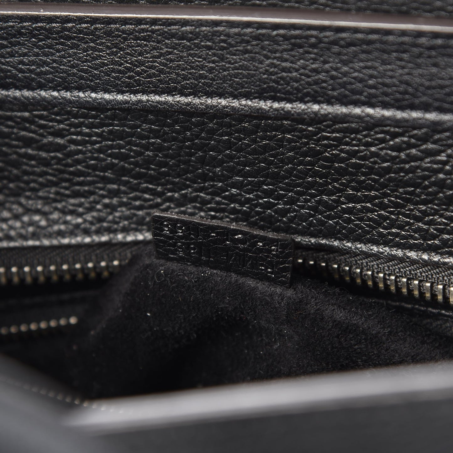 Drummed Calfskin Micro Luggage Black
