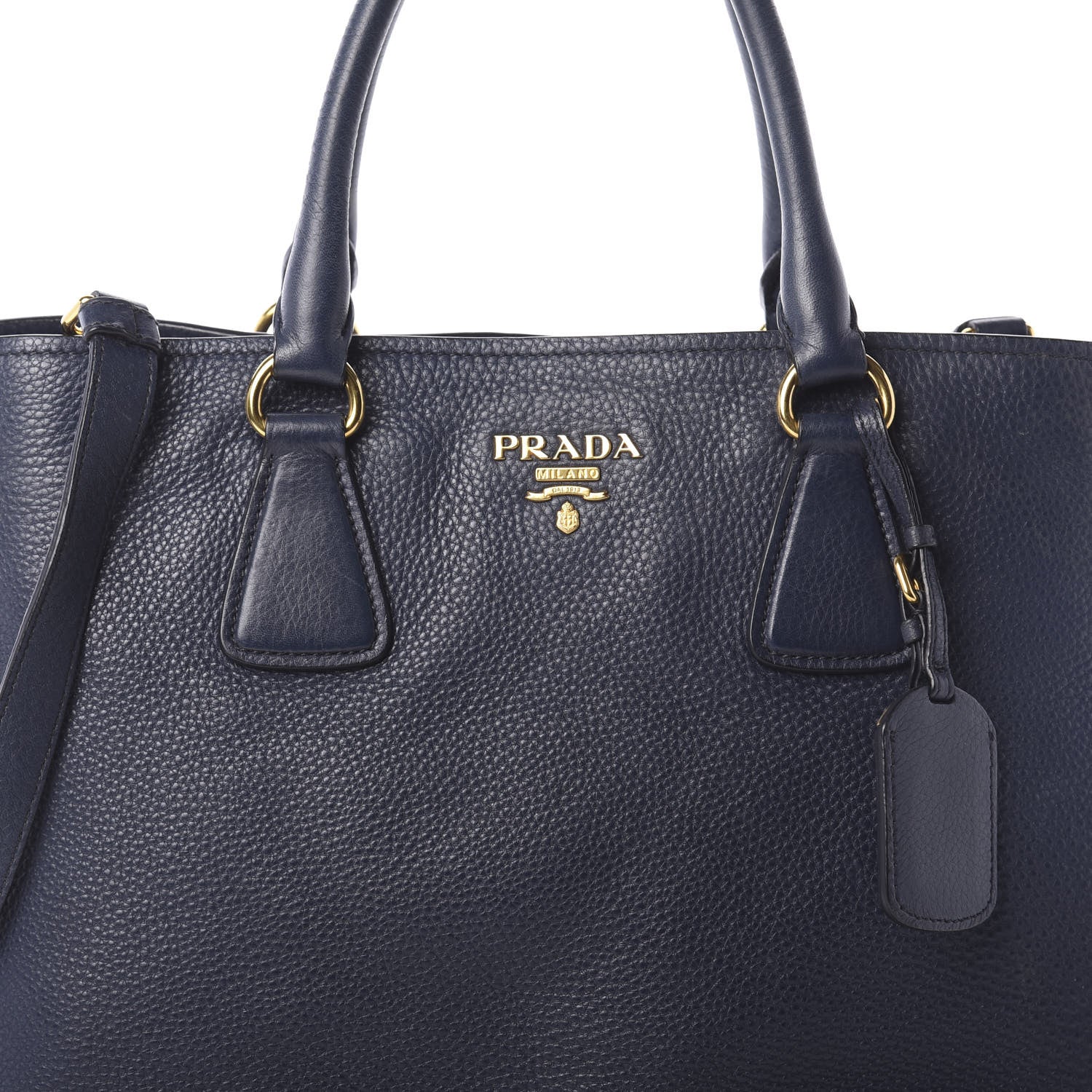 Prada Vitello Daino Tote Bluette 8 of 10