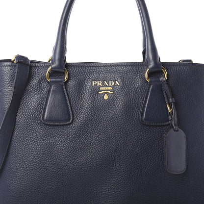 Prada Vitello Daino Tote Bluette 8 of 10