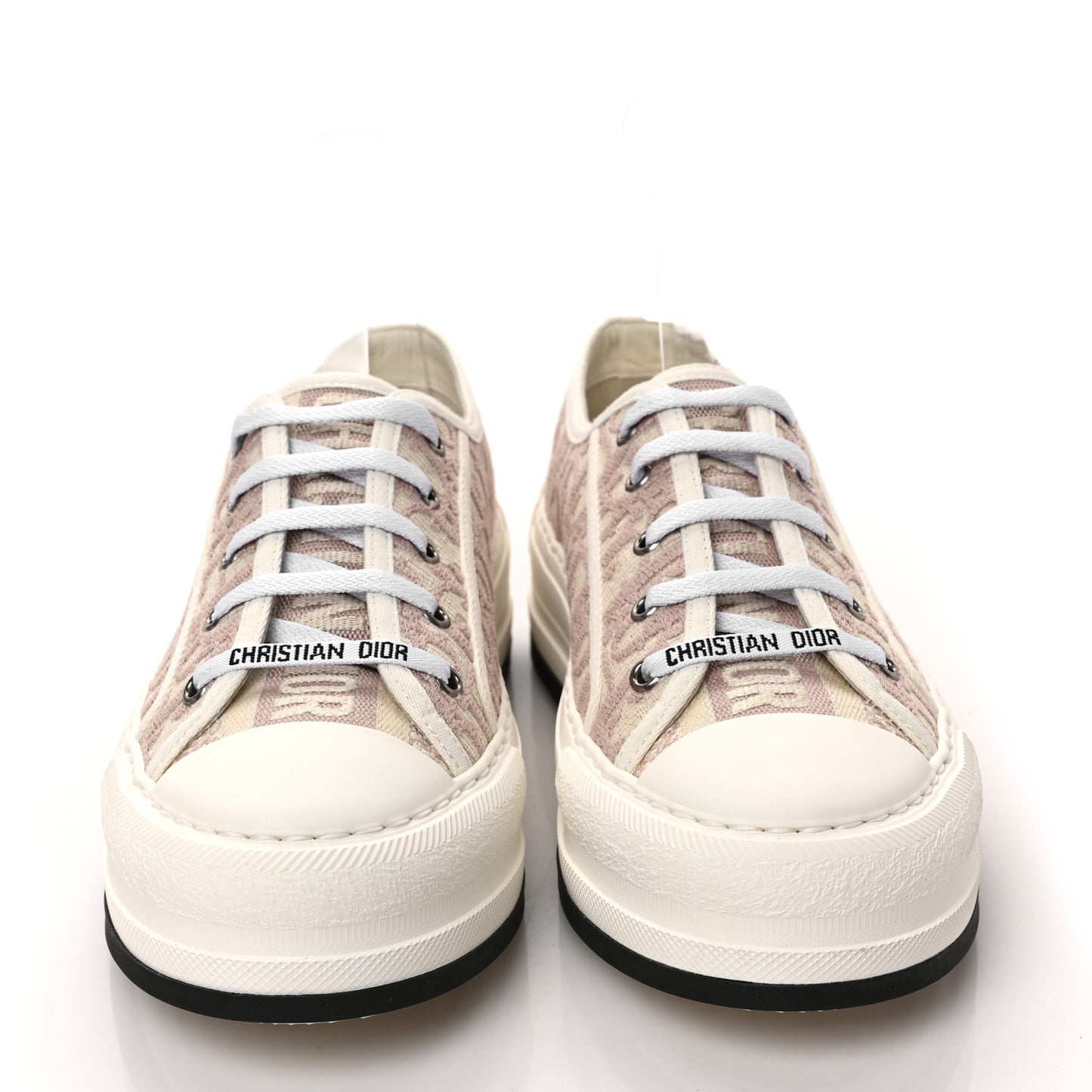 Canvas Oblique Walk'N'Dior Low Top Sneakers 39 Powder Nude