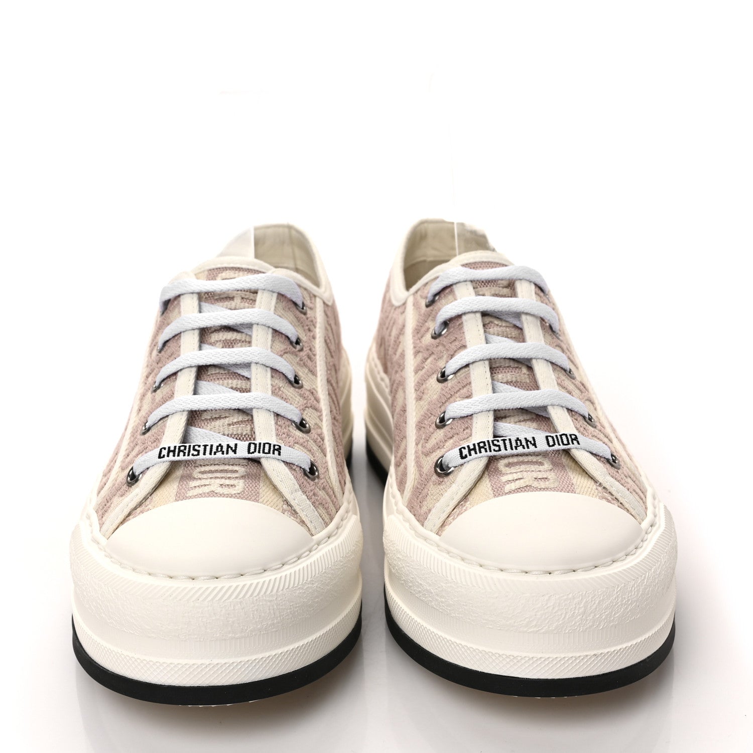 Christian Dior Canvas Oblique Walk'N'Dior Low Top Sneakers 39 Powder Nude 2 of 9
