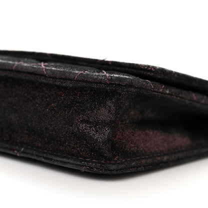 Chanel Iridescent Calfskin Quilted Tartan Button Wallet on Chain WOC 11 of 17