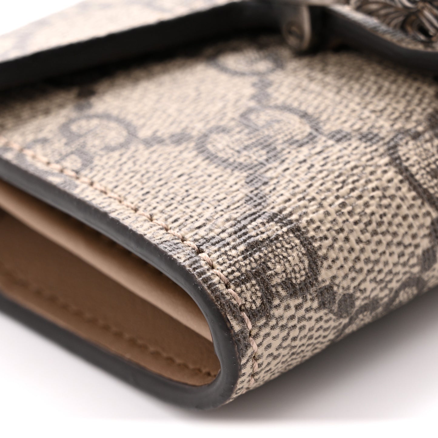 GG Supreme Monogram Dionysus Coin Purse Taupe