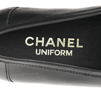 Chanel Lambskin Mens Stitched CC Loafers 42 Black 8 of 10