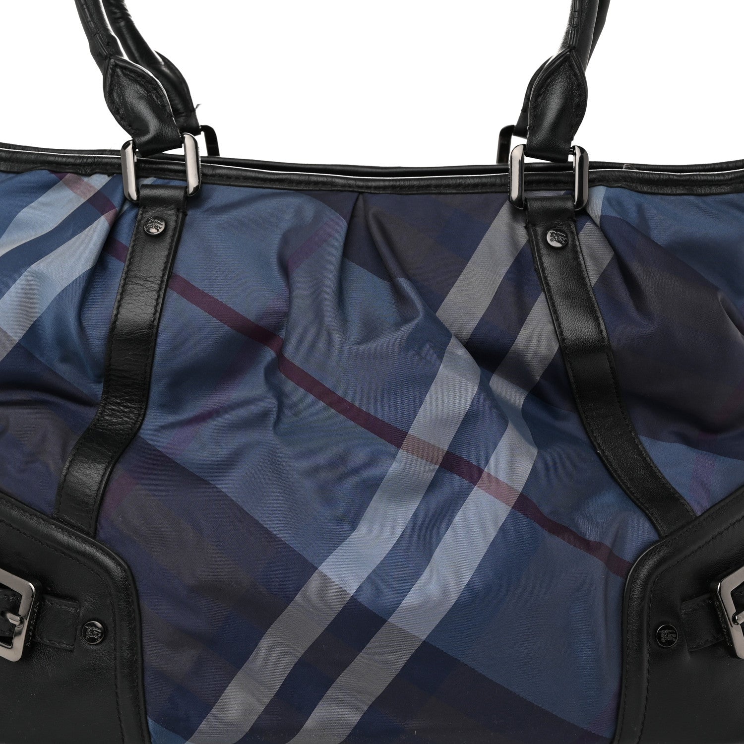 Burberry Nylon Check Medium Lowry Navy 8 of 13