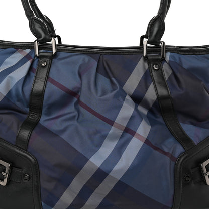 Burberry Nylon Check Medium Lowry Navy 8 of 13