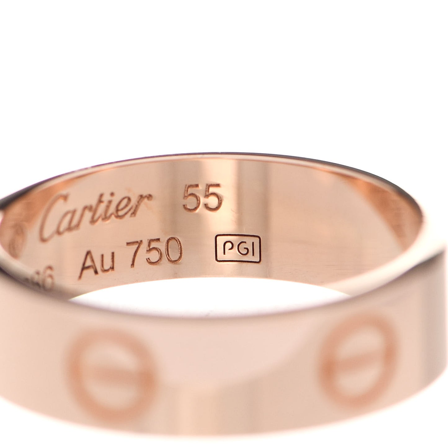 18K Pink Gold 5.5mm LOVE Ring 55 7.25