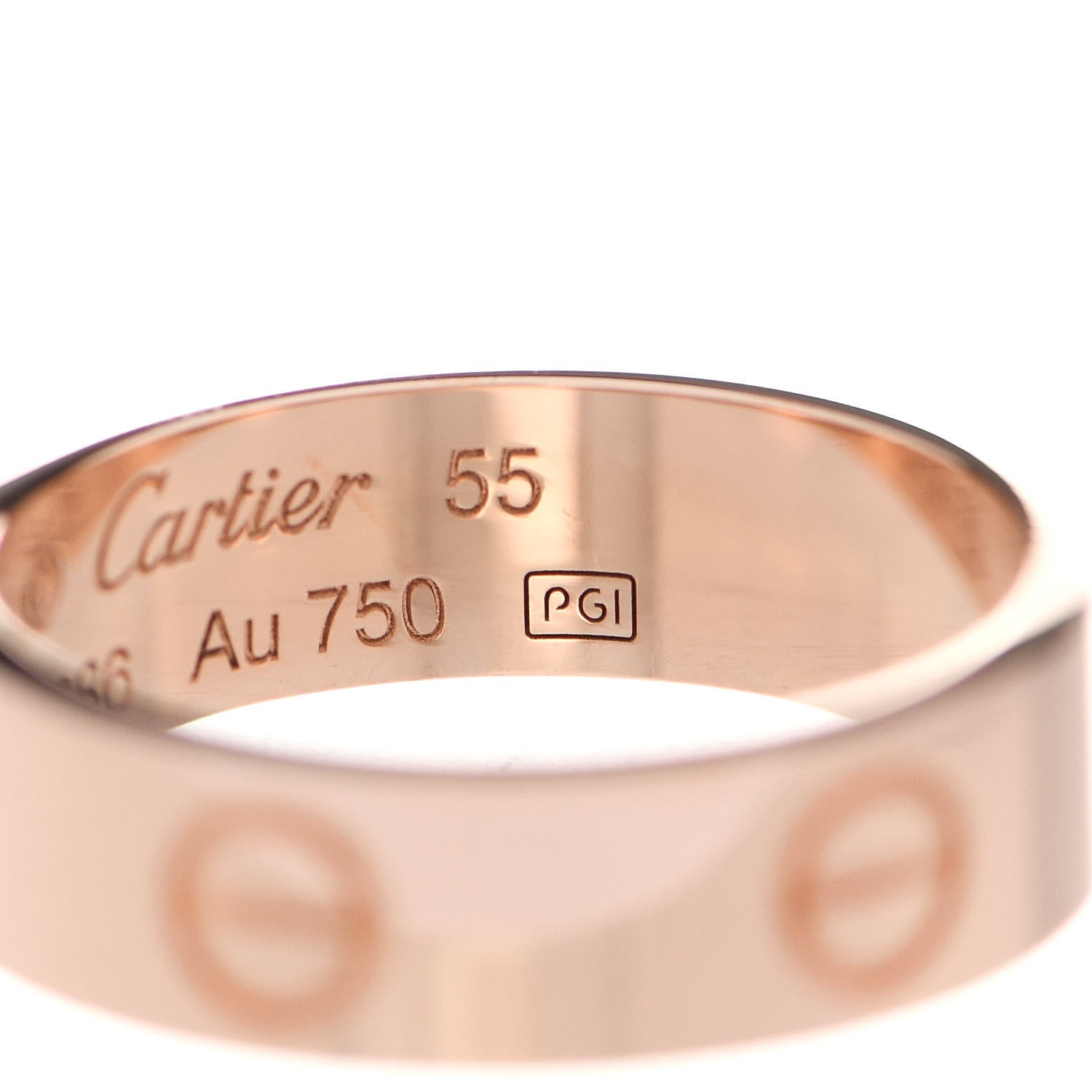 Cartier 18K Pink Gold 5.5mm LOVE Ring 55 7.25 5 of 6
