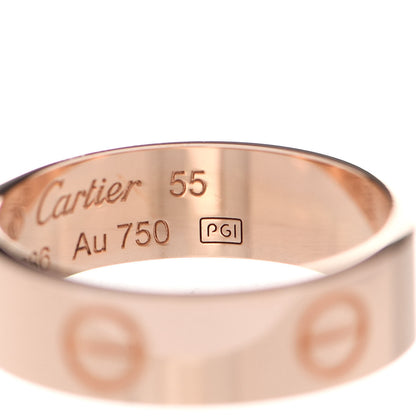 Cartier 18K Pink Gold 5.5mm LOVE Ring 55 7.25 5 of 6