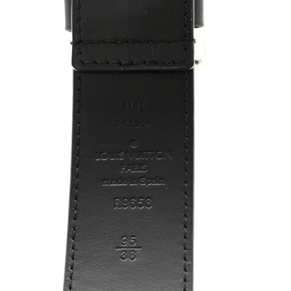 Louis Vuitton Calfskin 35mm Pont Neuf Belt 95 38 Black 5 of 6