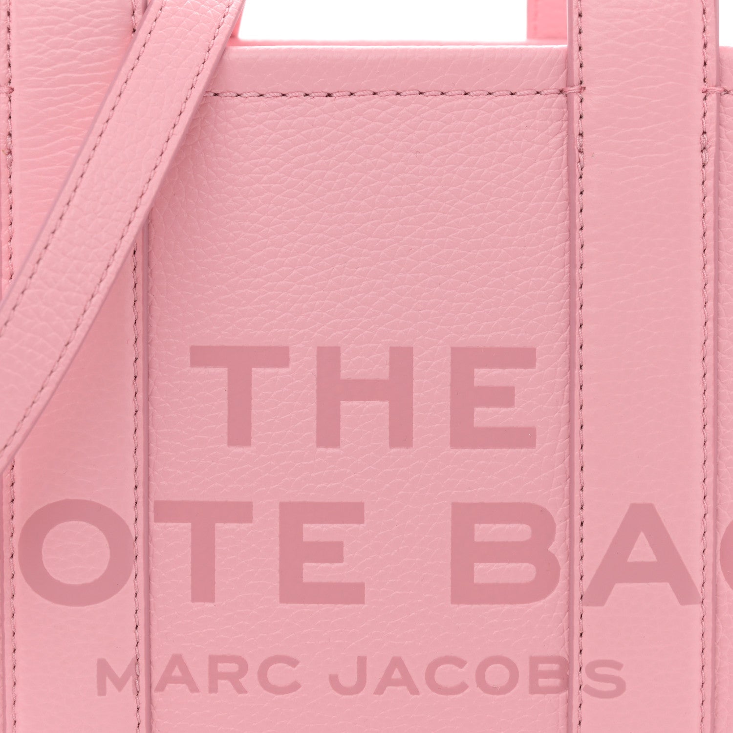 Marc Jacobs Grained Calfskin Small The Tote Bag Ribbon Pink 9 of 12