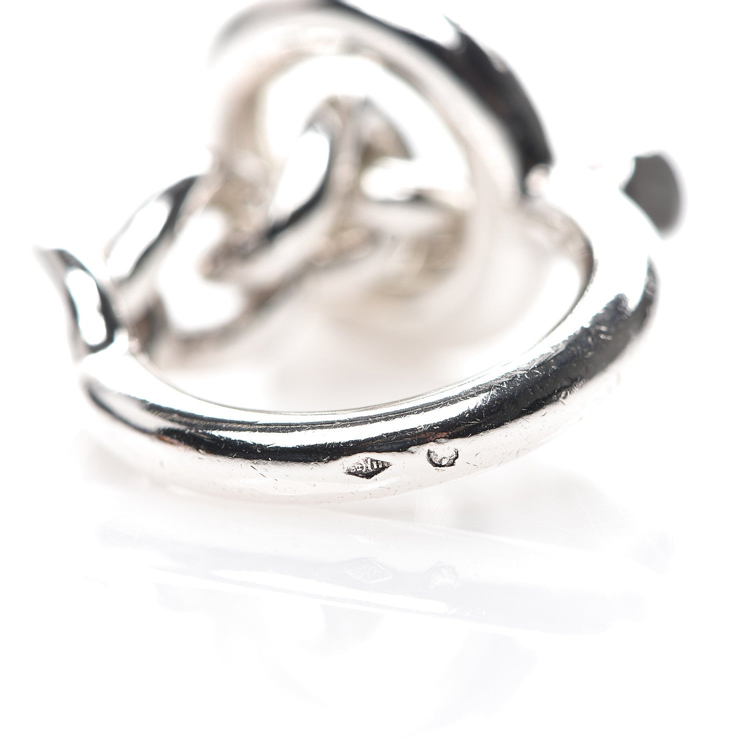 Hermes Sterling Silver GM Croisette Ring 52 6 4 of 5