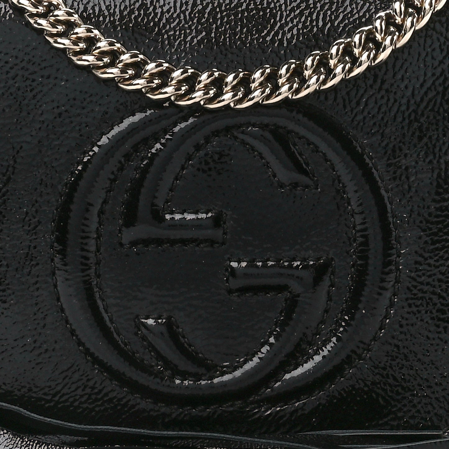 Vernice Naplack Small Soho Flap Crossbody Black