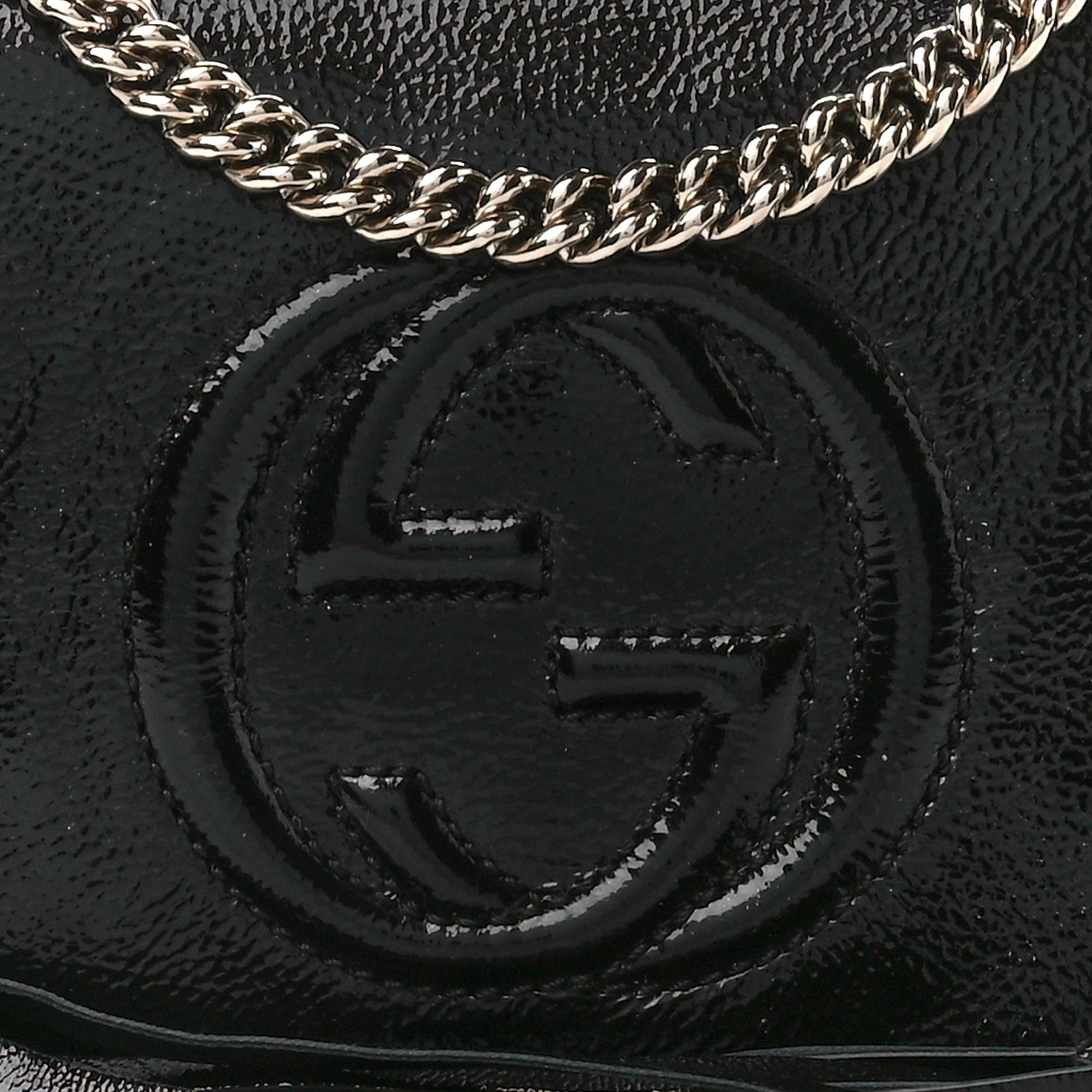 Gucci Vernice Naplack Small Soho Flap Crossbody Black 9 of 11