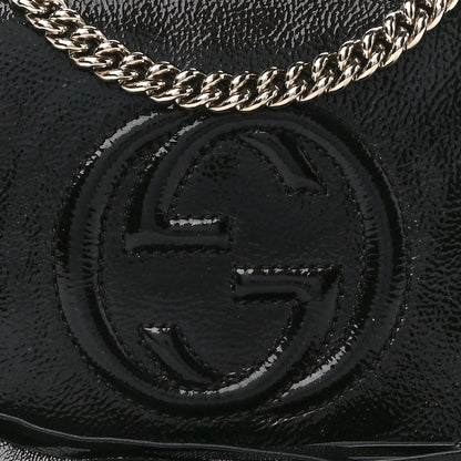 Gucci Vernice Naplack Small Soho Flap Crossbody Black 9 of 11