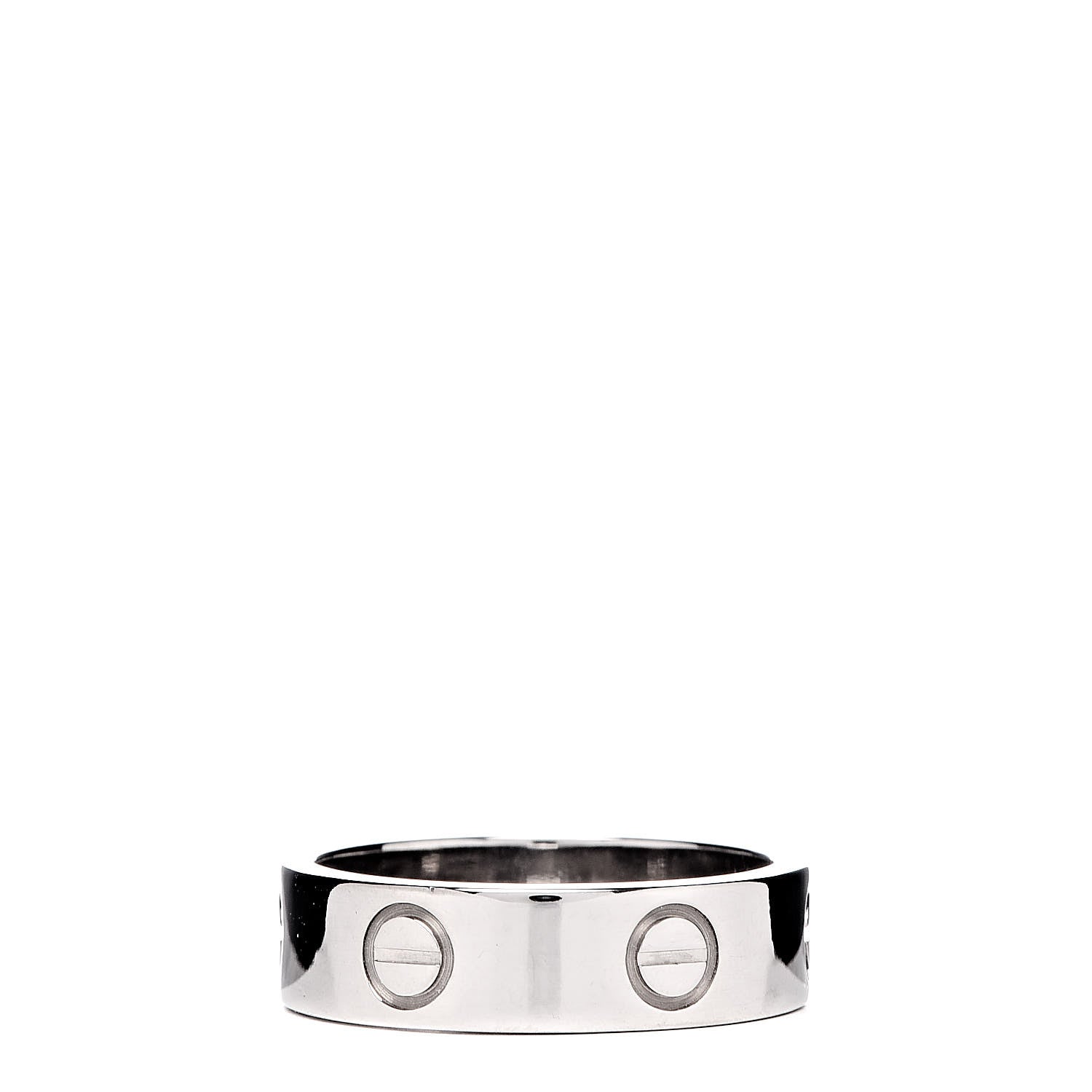 Cartier 18K White Gold 5.5mm LOVE Ring 54 6.75 3 of 4