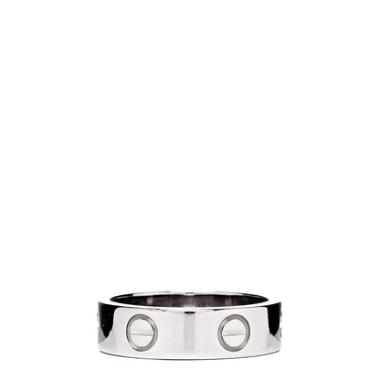 Cartier 18K White Gold 5.5mm LOVE Ring 54 6.75 3 of 4