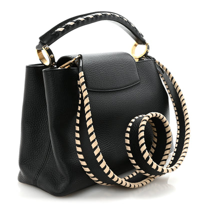 Louis Vuitton Taurillon Crafty Capucines MM Black 3 of 9