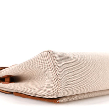 Hermes Military Toile Vache Hunter Herbag Zip Retourne 20 Ecru Beige Fauve 9 of 11