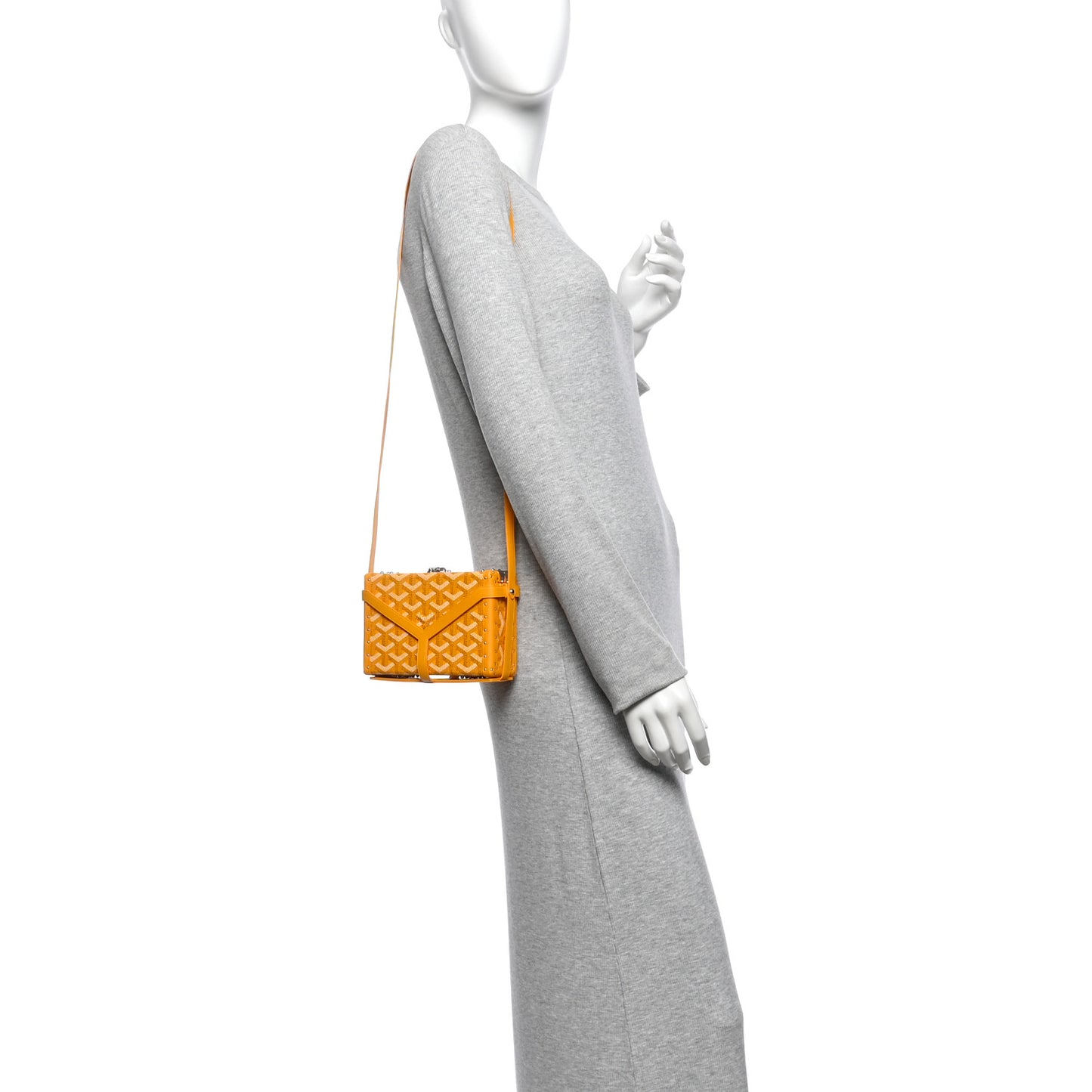 Goyardine Minaudiere Trunk Bag Yellow