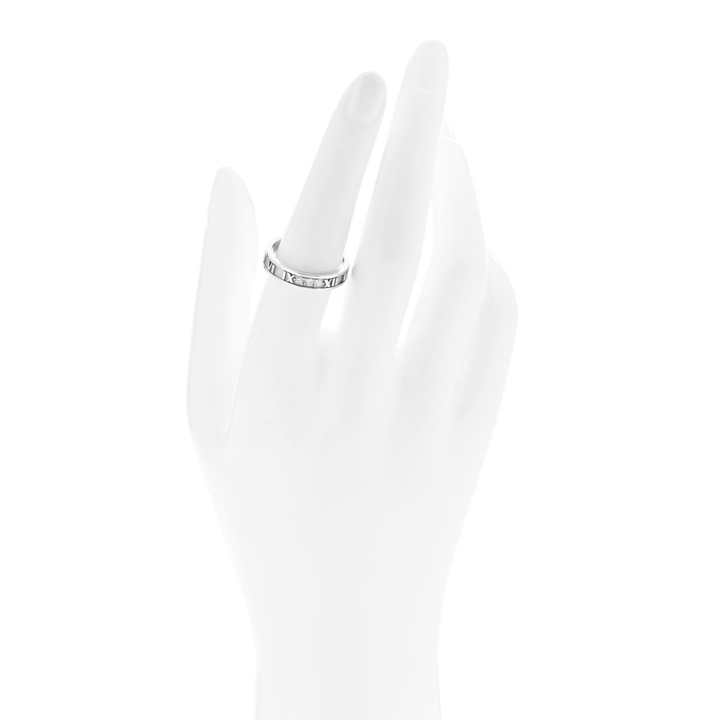 18k White Gold Diamond Atlas Ring 56 7.5
